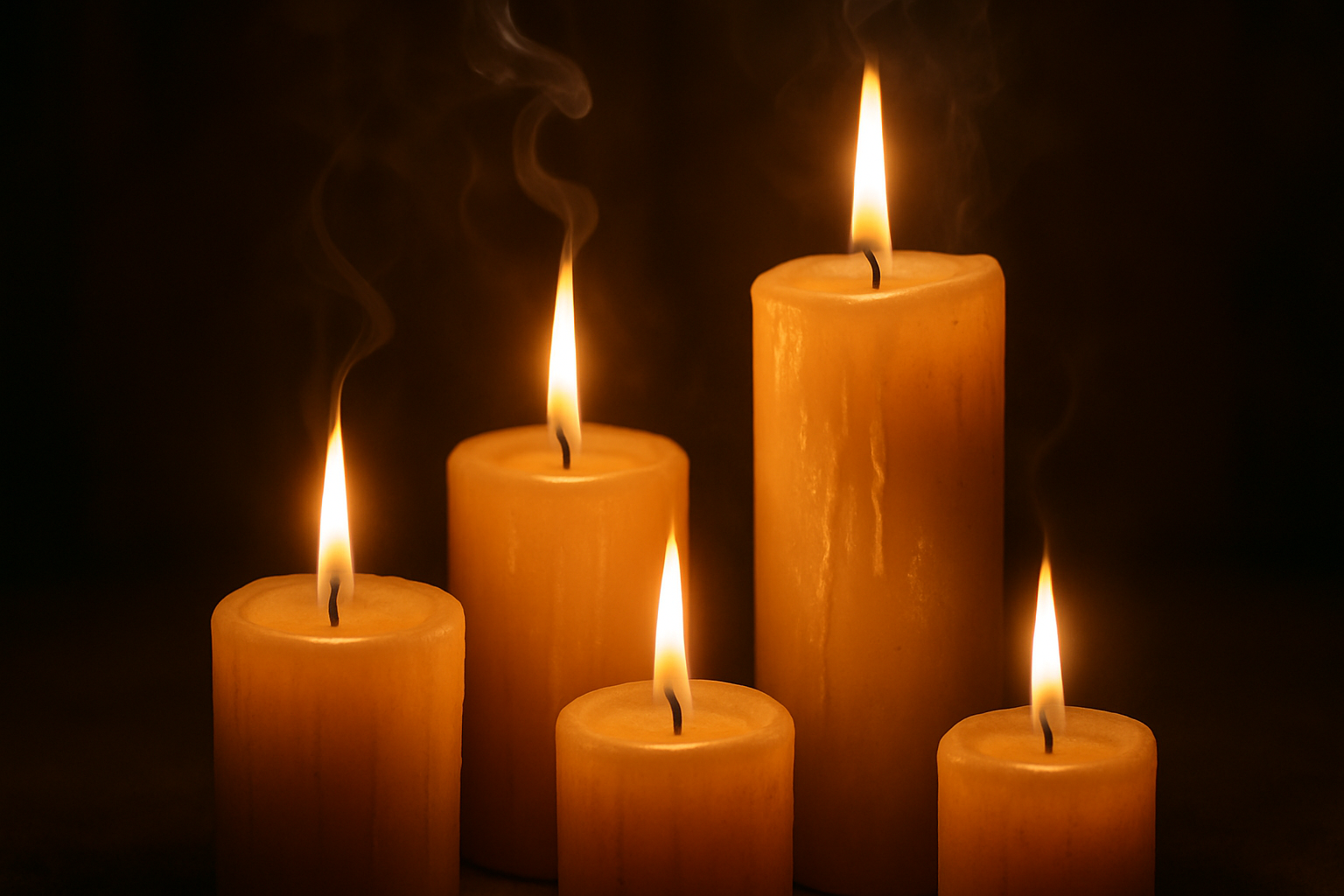 candles burning
